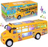 698 TOYS - Schoolbus - kleurrijke Led Lichtjes & Muziek (incl. batterijen)