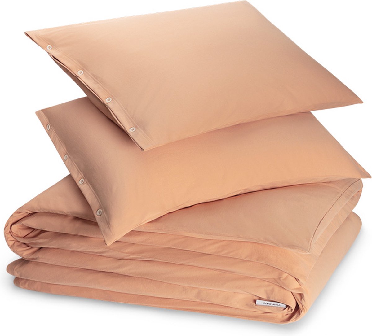 Yumeko dekbedovertrek jersey perfect peach 200x220 + 2/60x70 - Bio, eco & fairtrade