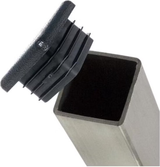 Vlakke eindkap voor koker 30 x 30 x 2,0 mm RVS-304