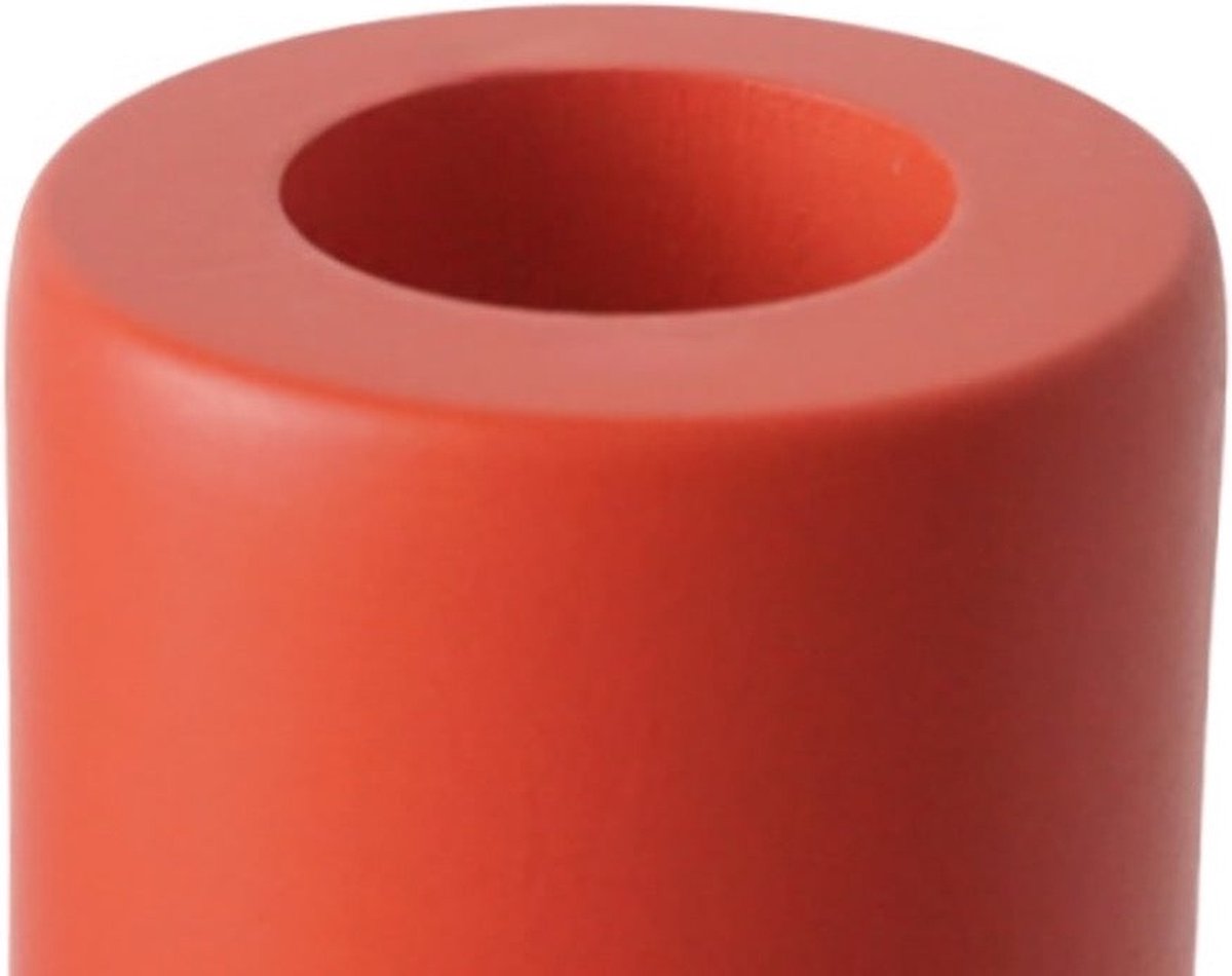 Candleholder cone high - Coral red