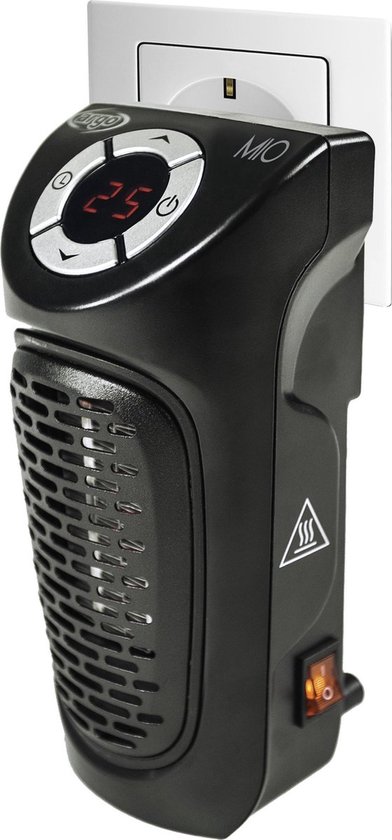 Argoclima MIO Stopcontact Verwarming - Elektrische Kachel - 350W - Zwart - Led display