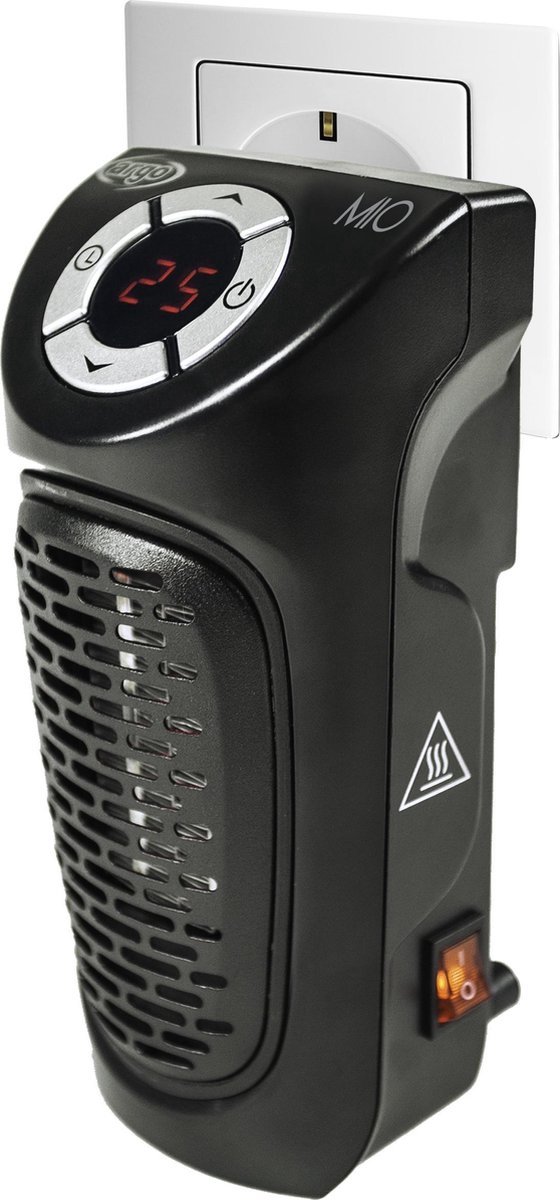 Argoclima MIO Stopcontact Verwarming - Elektrische Kachel - 350W - Zwart - Led display