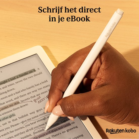 Kobo Stylus 2 Pen voor eReader - Zwart - Oplaadbaar - Markeerknop - Gum