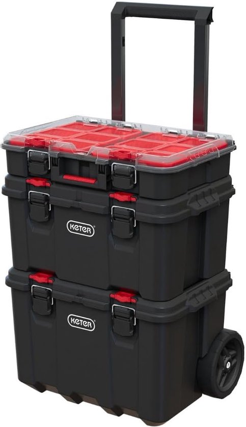 Keter Stack & Roll Gereedschapswagen - 52,5x41x69,4 cm - Zwart