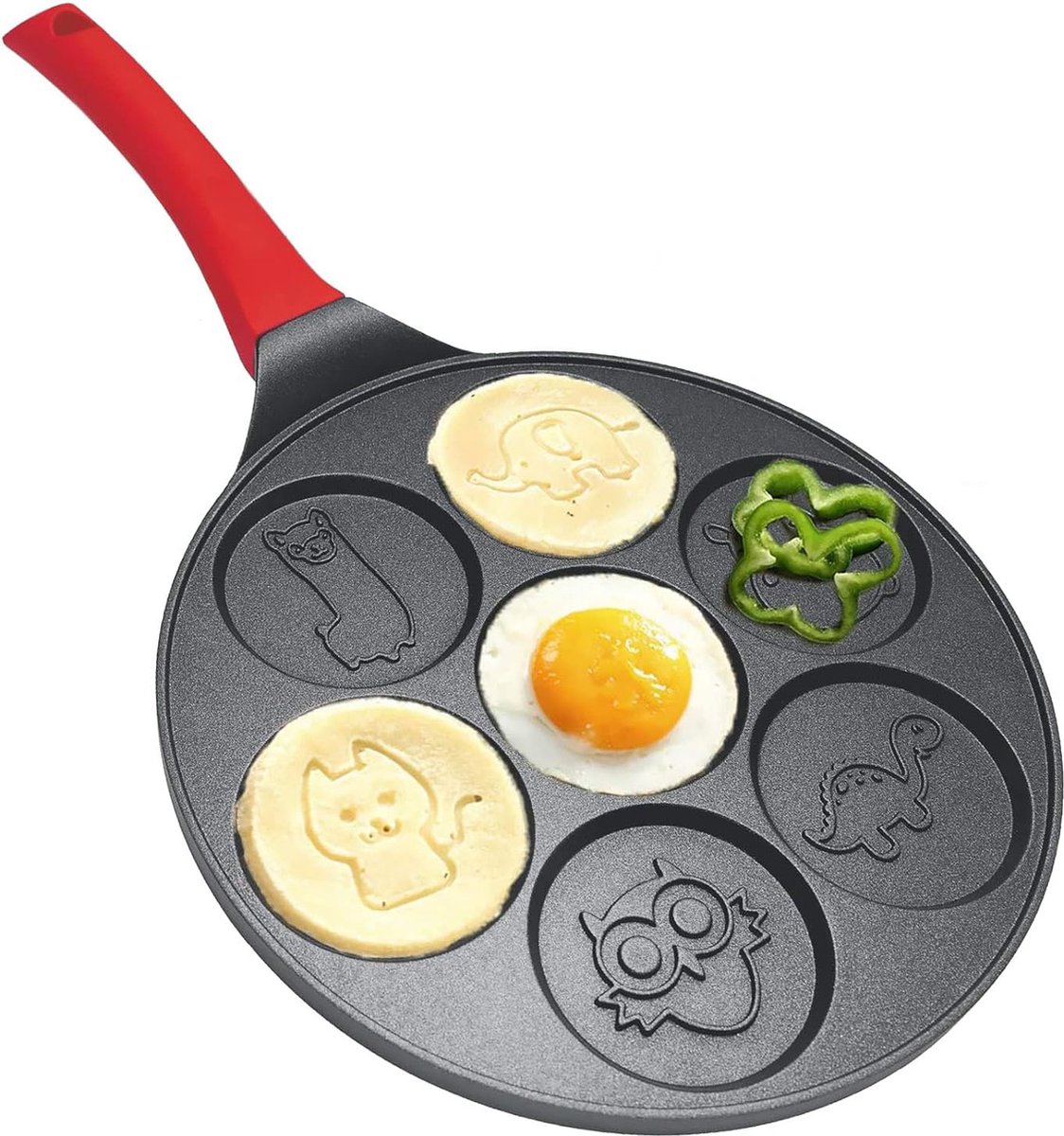 Crynuo Pannenkoekpan - dierenpatroon - Unlimited Pannenkoekpan - zwart