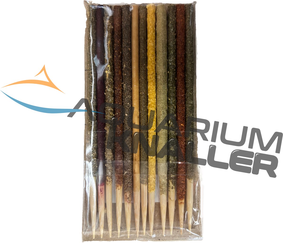 Aquarium Knaller - Garnalenlollies aquarium - Garnalenvoer - 11 cm variatie pack (12 stuks)
