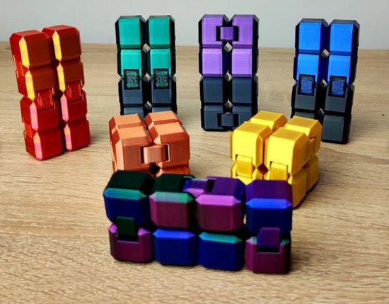Cube infini Flexi fidget, cube anti-stress