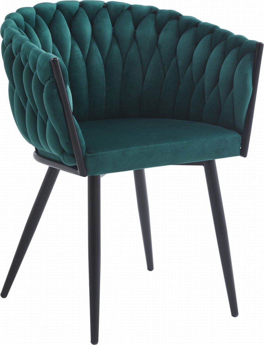 LEOBERT ORION Stoel Groen – Tijdloos Design met Stijlvolle Stiknaden, Ergonomisch en Duurzaam, Geschikt voor Woonkamer, Eetkamer of Wachtkamer, Max. 110 kg