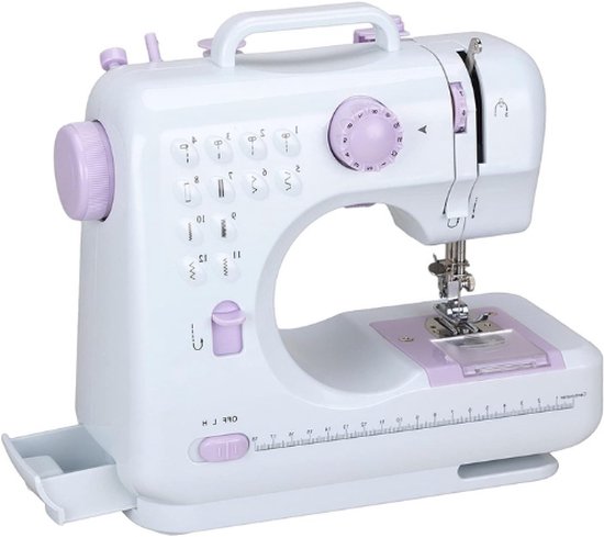 Mini-naaimachine voor beginners, 12 steken, huishouden, dubbele draad