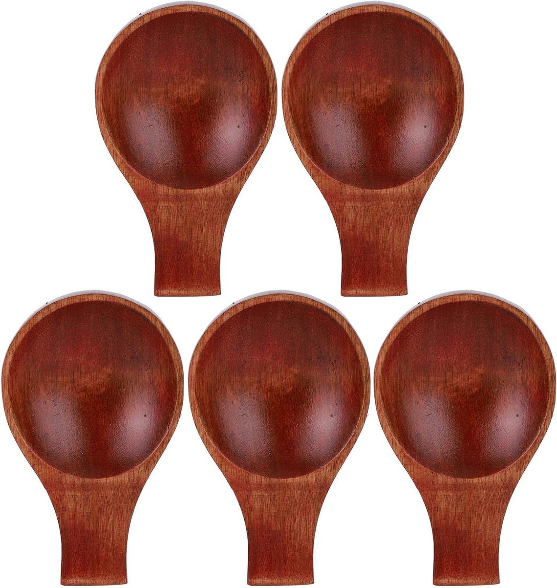 5 stuks houten sauskommen - voor noten, voorgerechten, specerijen - serveerschalen in .