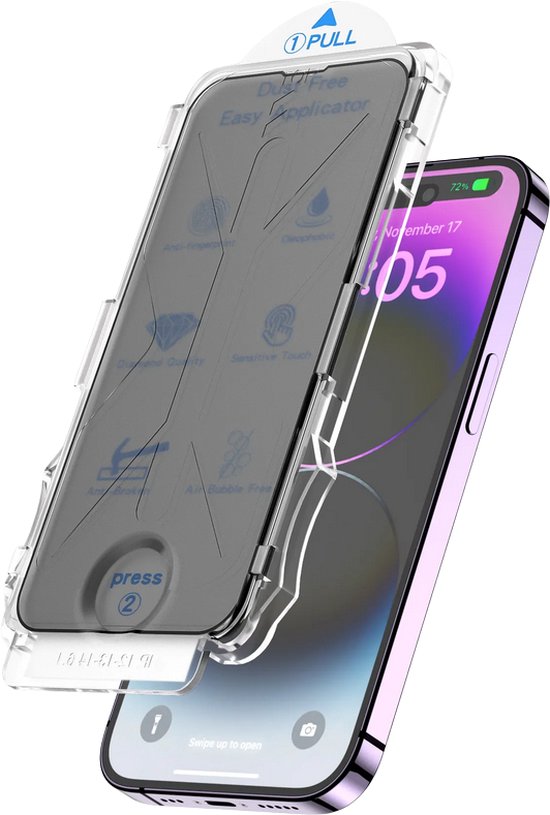 Protection d'écran de confidentialité avec kit d'installation - iPhone 15