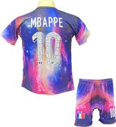Mbappe Kit de Football Enfants et Adultes Galaxy Design France - Maillot et Short de Football - Taille 140