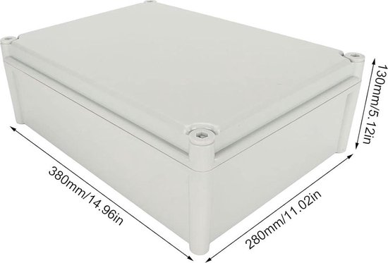 Waterdichte Elektrische Aansluitdoos IP67 ABS-kunststof Behuizing met Scharnierende Behuizing, Transparante Afdekking, Muurbeugels, voor Elektrisch Project 150×100×70mm