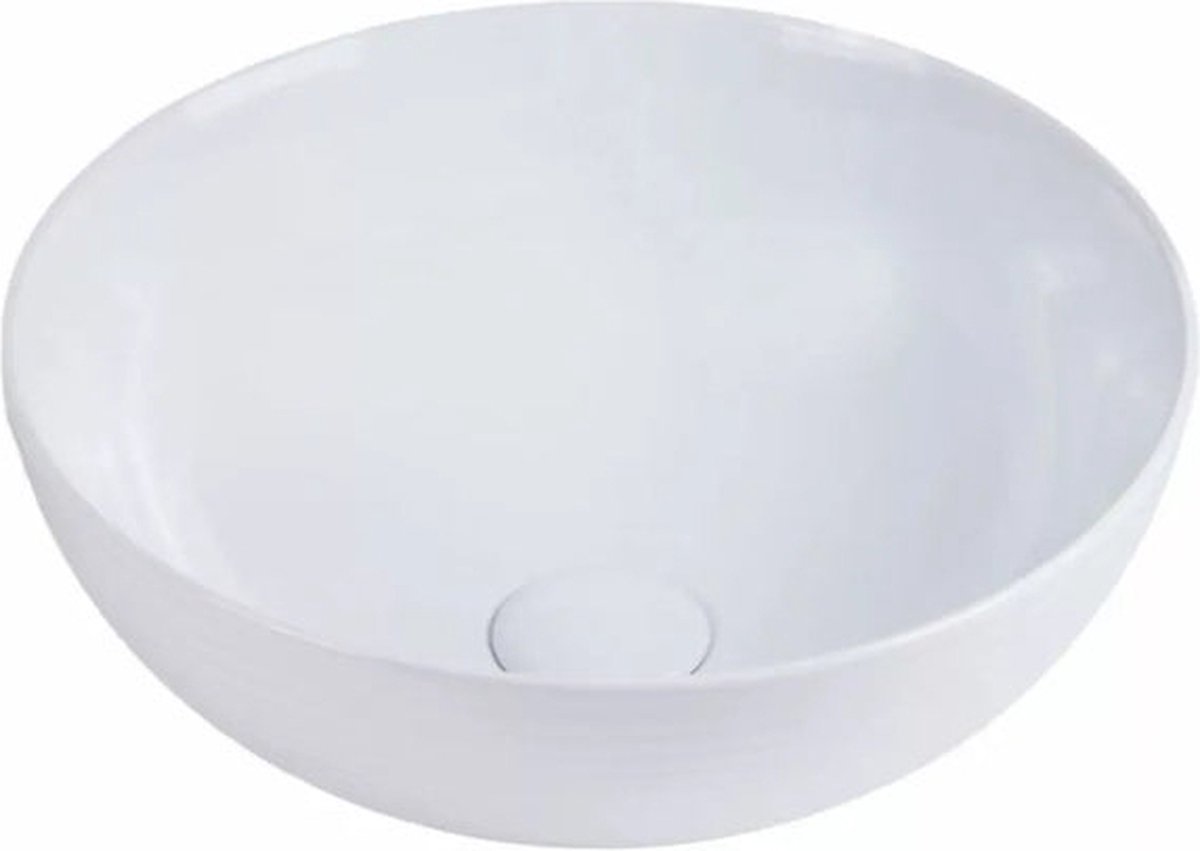Keramische waskom rond wit 38,5x38,5x14 cm opbouw Cleo