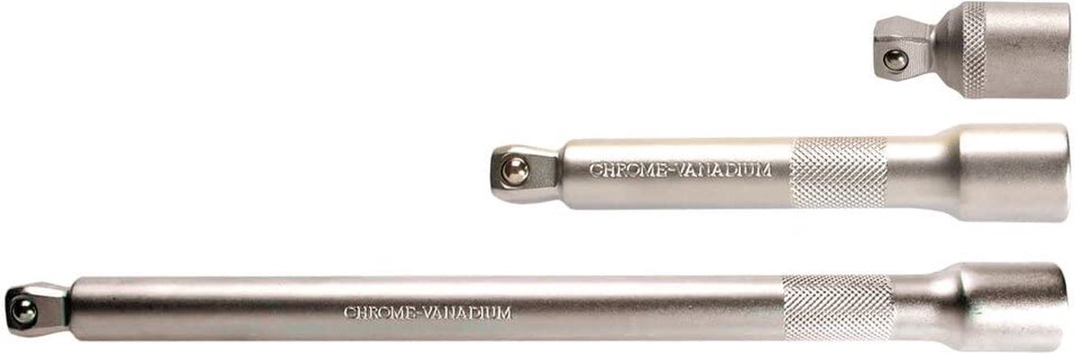 SW-Stahl 05970SB kantelverlengingsset 1/2 inch I 50-125 - 250 mm I Ratelverlenging 1/2 inch I kantelvierkant I chroom-vanadiumstaal I 3-delig