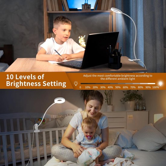 Obeaing 12V dibaar leeslapje, leeslap voor het bed, zwanenhals led