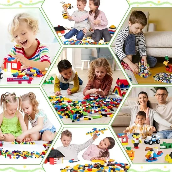 500-delige Klassieke Bouwstenen Set - Creatief en Educatief Constructiespeelgoed voor Kinderen - Hoogwaardige ABS Stenen in Gemengde Kleuren - Compatibel met Lego van $ — afbeelding 4
