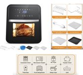 Bol.com J&R Luchtfriteuse - Broodrooster oven - Airfryer - Braden - Bakken - Grill - Opwarmen - 12 Liter - Touchscreen - Groot -... aanbieding