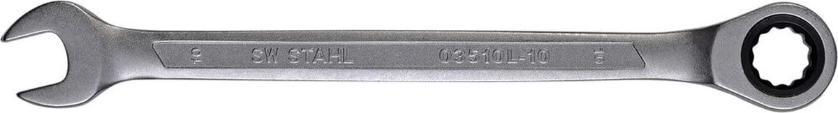 SW-Stahl 03510L-10 ringratelsleutel 10 mm I fijnvertand met 72 tanden I steeksleutel met ringratel I ringratelsleutel I ringratelsleutel
