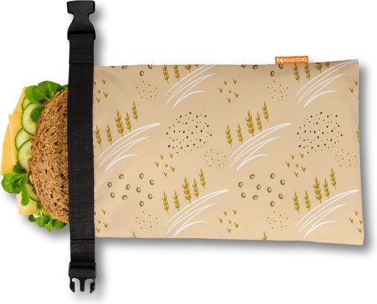 BroodNeed® - Sac à sandwich réutilisable Premium - à partir de Bouteilles 100 % recyclées - Idéal comme sacs de congélation - Sac à déjeuner - Sac à sandwich réutilisable - Emballage alimentaire - Boîte à déjeuner - 30x20 cm - Cosy Woods