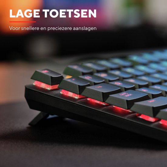 Trust GXT 868 Torix - Clavier gaming mécanique sans fil - Full RGB - Interrupteurs White - Qwerty US - Zwart
