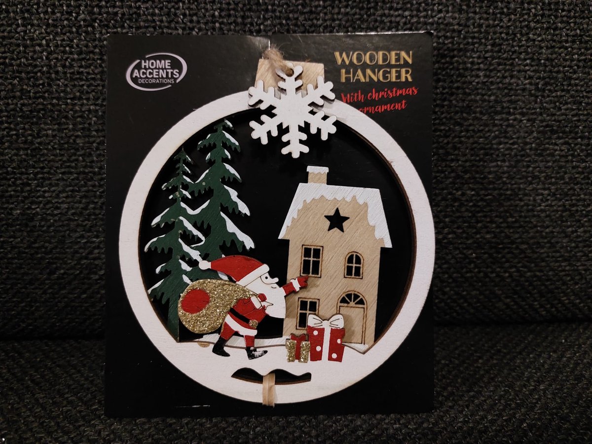Houten 3D-Kersthanger - Kerstdecor | Kerstboomdecoratie - 3D Kerstboom Hanger - Kersthanger voor Kerstboom