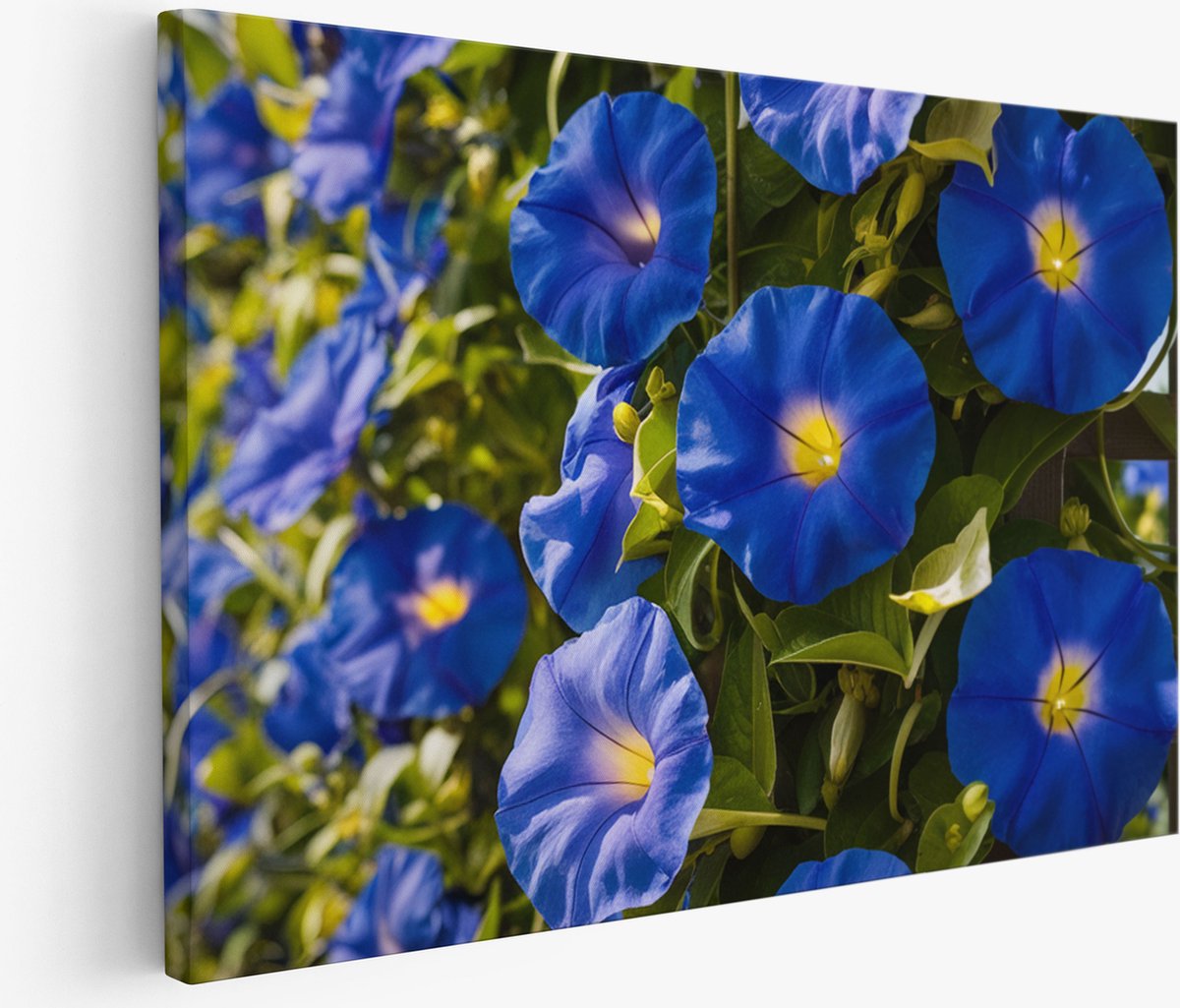 Saammp Muurcirkel Hout - Vloeibaar - Blauw wit - Abstract kunstwerk - Ø 90 - Wandcirkel - Wanddecoratie Cirkel - Muurdecoratie Woonkamer - Slaapkamer decoratie - Rond Schilderij