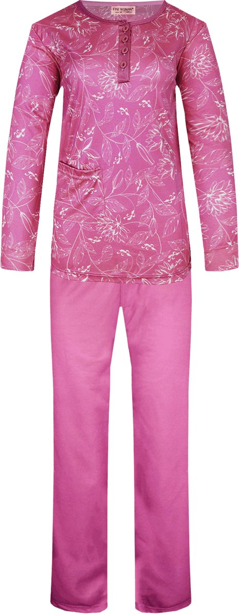 Dames pyjama print bourdeaux M