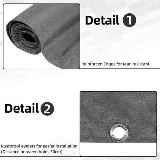 LOVE STORY Balkon Privacy Scherm 0.85x3m - Waterdicht