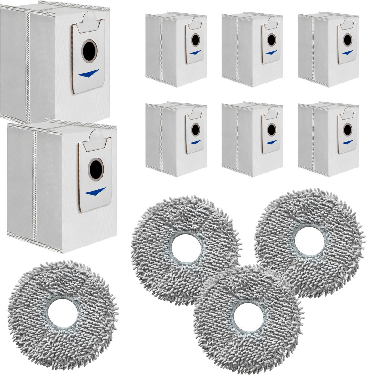 Accessoirespakket voor Ecovacs Deebot X2 Deebot X2 OMNI Deebot X2 PRO - Stofzuigerzak [partij 8] Microvezeldoekje [partij 4]