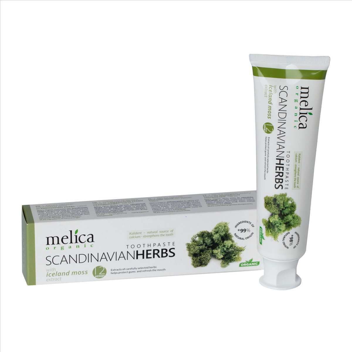 Goedkoopste MELICA ORGANIC Biologisch Natuurlijke HELENDE TANDPASTA met Geneeskrachtige Scandinavische Kruiden, XYLITOL en KALIDENT-CALCIUM voor GEVOELIGE Tanden zonder Fluoride, SLS, antiseptica 100g