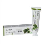 MELICA ORGANIC Biologisch Natuurlijke HELENDE TANDPASTA met Geneeskrachtige Scandinavische Kruiden, XYLITOL en KALIDENT-CALCIUM voor GEVOELIGE Tanden zonder Fluoride, SLS, antiseptica 100g