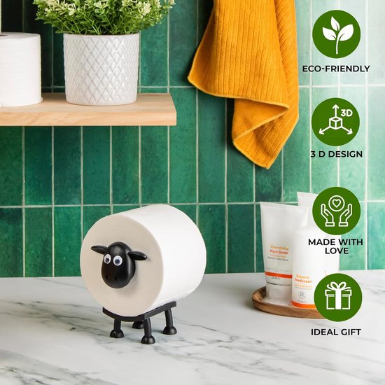 DanDiBo toiletpapierhouder schaap, wandmontage, van hout