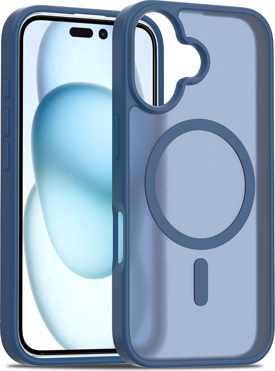 iPhone 16 hoesje - Magsafe compatibel - Blauw