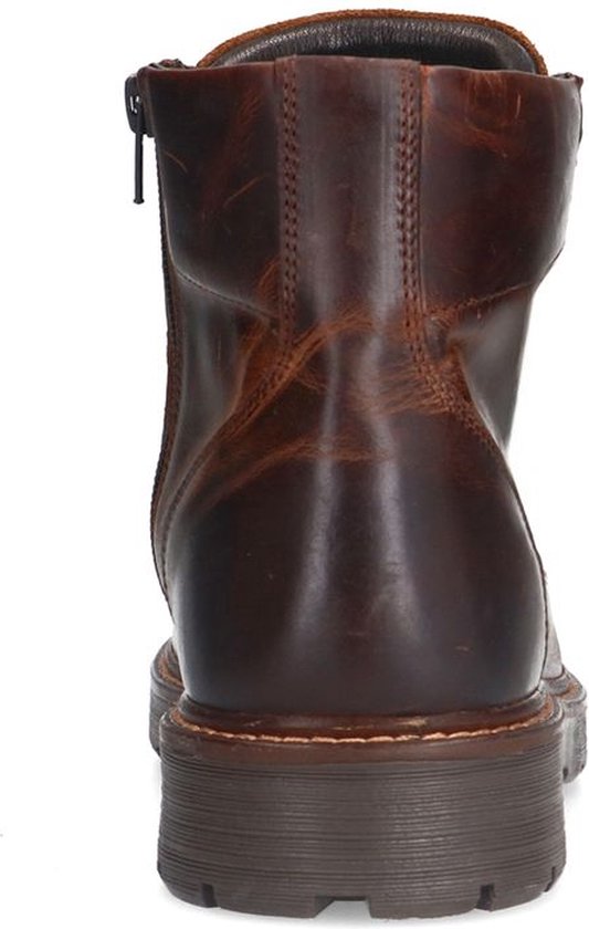 Manfield - Homme - Bottines à lacets en cuir marron - Taille 42