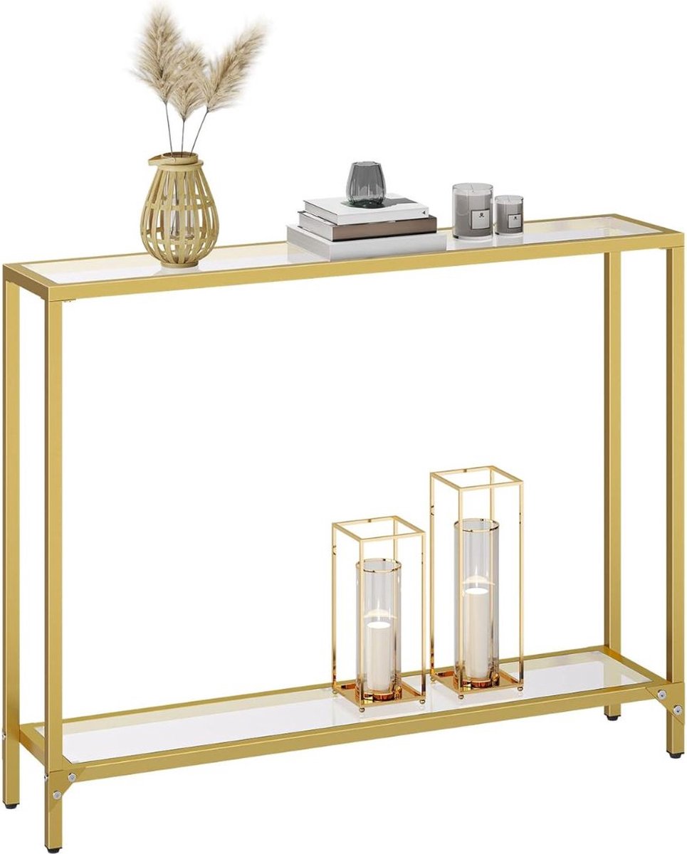ApexArte® Wandtafel - Dressoir Kasten - Haltafel - Goud - Industrieel