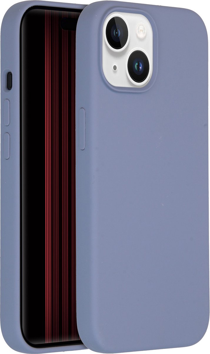 Accezz Hoesje Geschikt voor iPhone 15 Hoesje Siliconen - Accezz Liquid Silicone Backcover Geschikt voor MagSafe - grijs