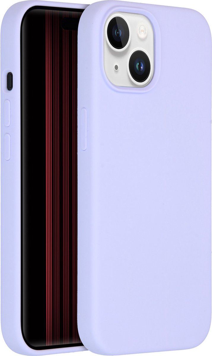 Accezz Liquid Silicone Backcover met MagSafe iPhone 15 Telefoonhoesje Paars