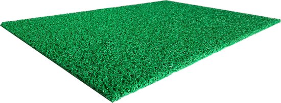ADmat Tapis à spaghetti Vert 90x60 cm | Paillasson pour l'extérieur