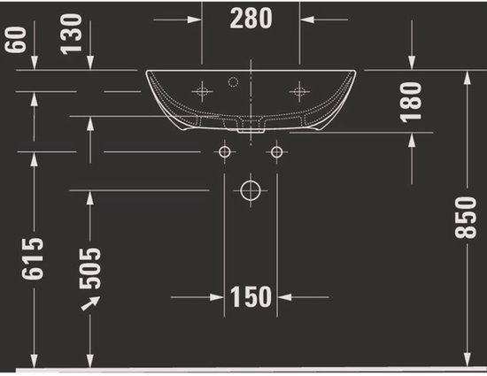 Lavabo Compact, 600x400 mm, avec 1 trou, blanc alpin