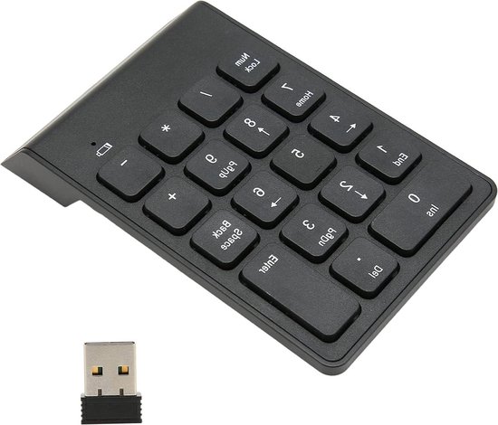 Teclado Numérico KOLKE Inalámbrico Portátil 19 Teclas Receptor USB