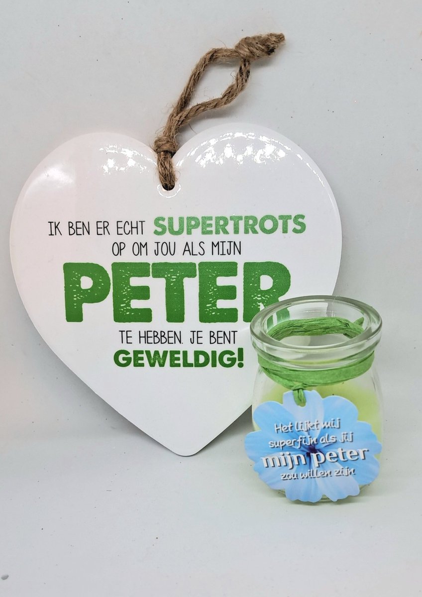 mijn - peter - geschenksetje - kaarsje - en - harttegeltje - communie