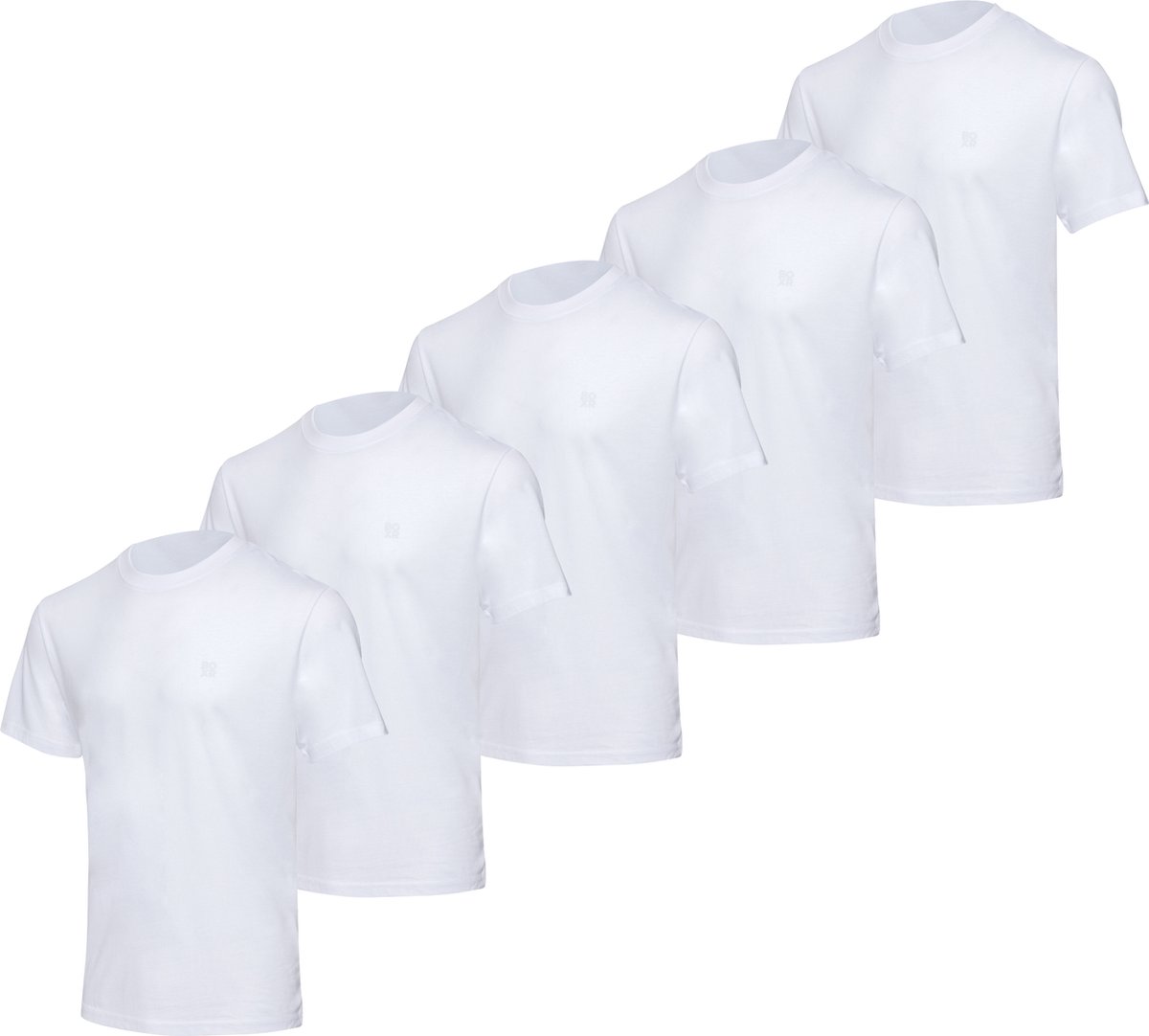 BOXR Underwear - T Shirt Heren - Regular Fit - Bamboe & Biologisch Katoen - 5-Pack Wit - Ronde Hals - Zijdezacht & Ademend