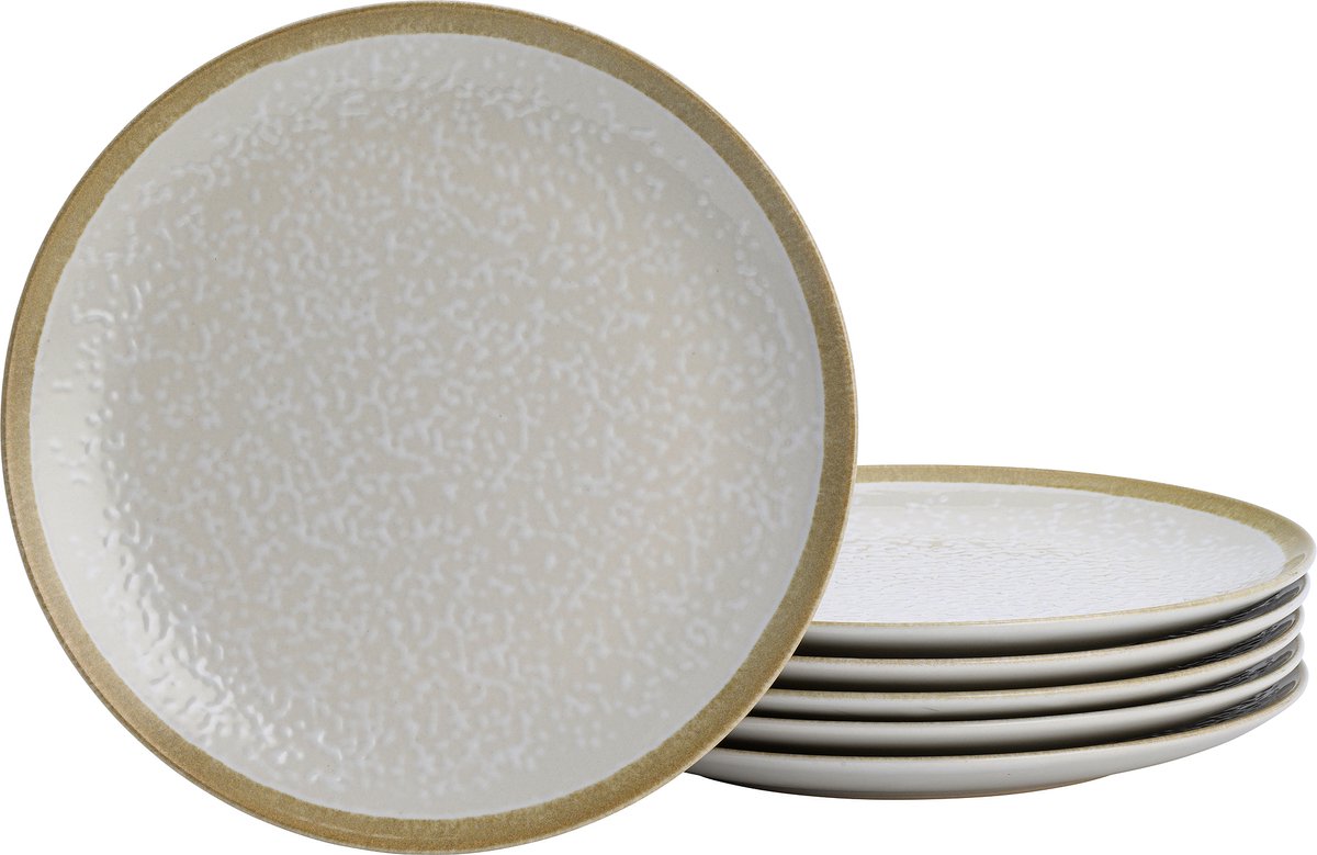 Lite-Body Serviesset - Beige Wit - 6 persoons - 24 delig - Bordenset - Ontbijtborden - Dinerborden - Diepe borden - Kommen - Servies - Vaatwasser en Magnetronbestendig - Chic en Trendy — afbeelding 3