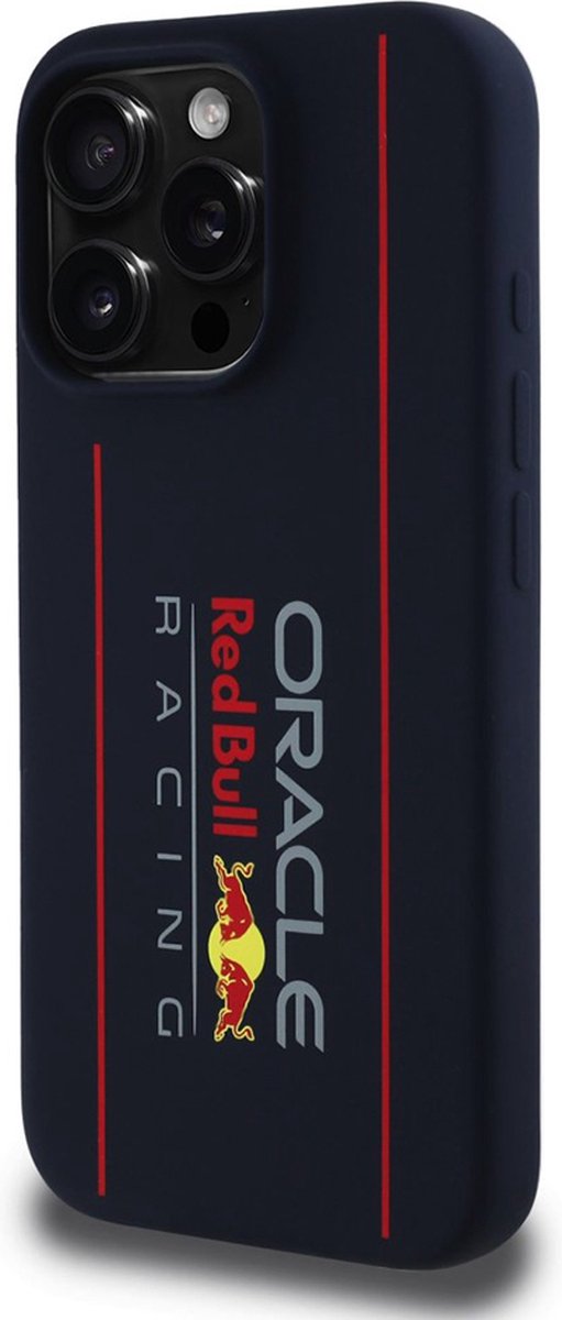Red Bull Racing Silicone Oversize Vertical Logo Back Cover hoesje met MagSafe voor Apple iPhone 15 Pro - Donkerblauw van Red Bull Racing — afbeelding 3