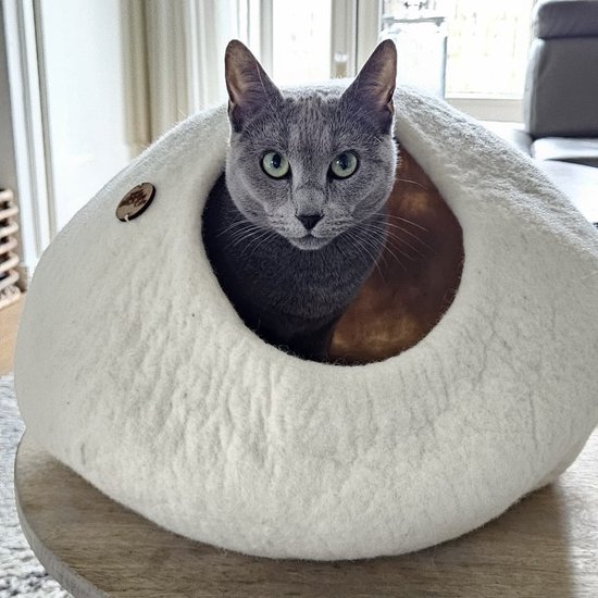 Kattenmand Catcave wit - Kattenhuis - Kattengrot - SnoozyCave