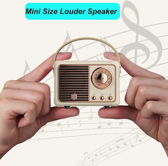 Retro bluetooth speaker - vintage decor - draagbare draadloze bluetooth speaker - Geel van GPO Retro — afbeelding 4