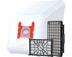 2x Filter en 8x stofzuigerzakken set geschikt voor Bosch Free'e en In'Genius - Vervangt G ALL, BBZ156HF en BBZ02MPF 00579421 00576833 Motor, HEPA filter stofzakken