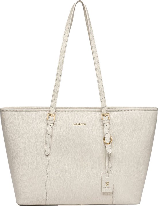 GUESS Schoudertas Libby Noel Tote Cream White - Elegante Gewatteerde Shopper