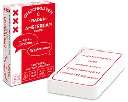 Omschrijven & Raden - Amsterdam editie - Kaartspel - pocketformaat raadspel / partyspel voor 4-12 spelers - 30 seconden tijdlimiet per 5 begrippen / totaal 540 typisch Amsterdamse begrippen